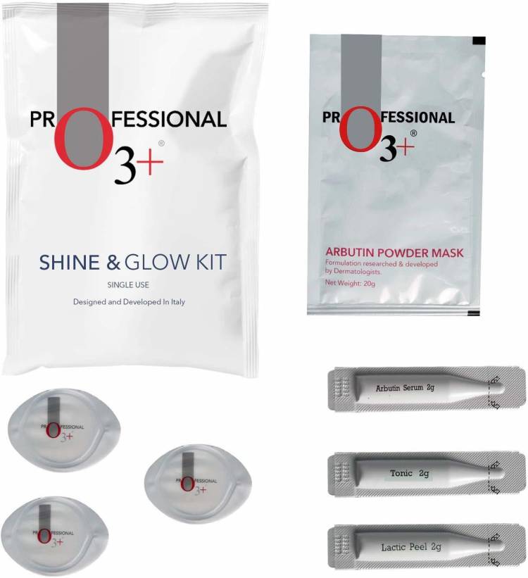 O3+ Shine & Glow Mono Dose Kit for Brightening, Whitening & Even Skin Tone Price in India