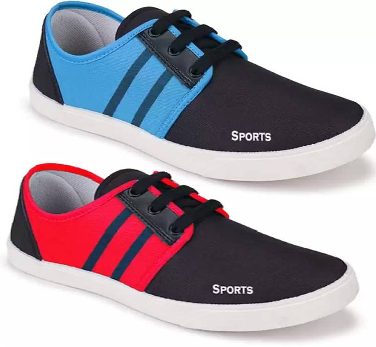 Combo Pack of 2 Latest Collection Stylish Casual Loafer Sneakers Shoes For Men Sneakers For Men
