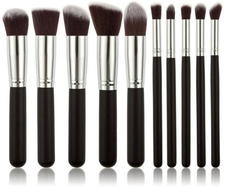 MY TYA 10 Piece Premium Makeup Brushes Set , Black Price in India