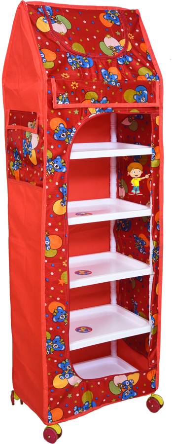 Flipzon Baby 6 Shelve Unbreakable Material PVC Collapsible Wardrobe