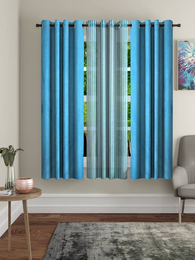 Flipkart Perfect Homes 152 cm (5 ft) Polyester Window Curtain (Pack Of 3)