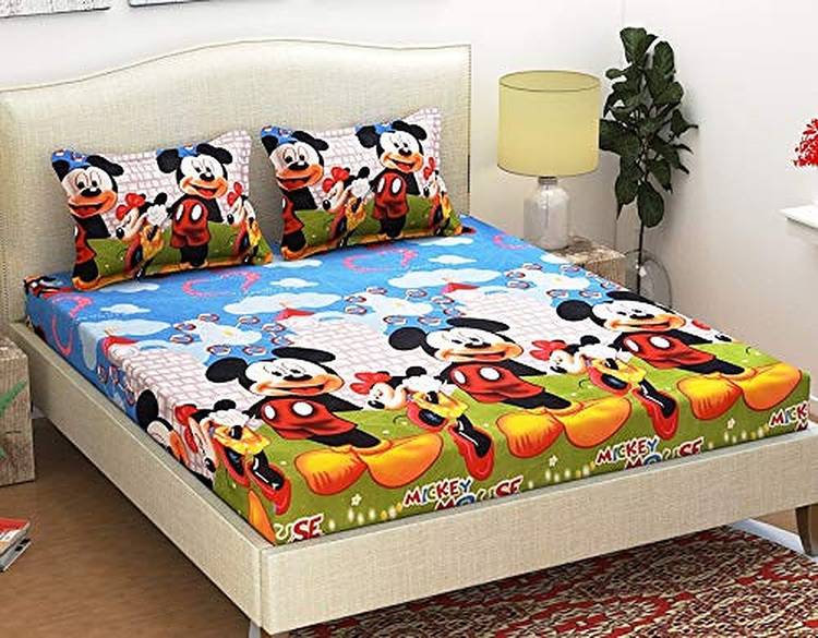 Decorum 160 TC Polycotton Double Cartoon Bedsheet