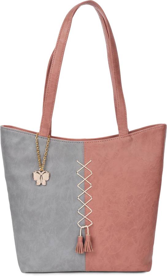 Women Pink, Grey Tote