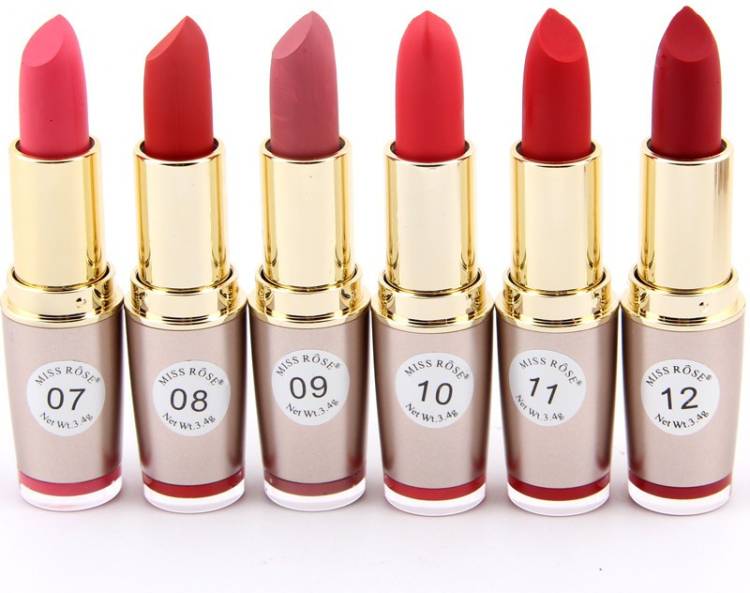 MISS ROSE Pack of 6 Matte Lipstick GD Price in India