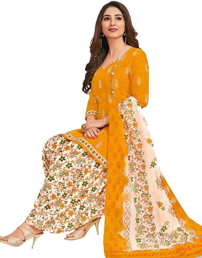 Reya Crepe Printed, Checkered Salwar Suit Material