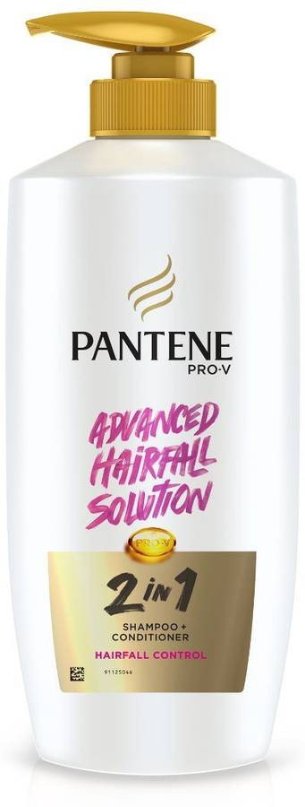 Pantene 2 in 1 Hairfall Control Shampoo + Conditioner, 650 ml Men & Women