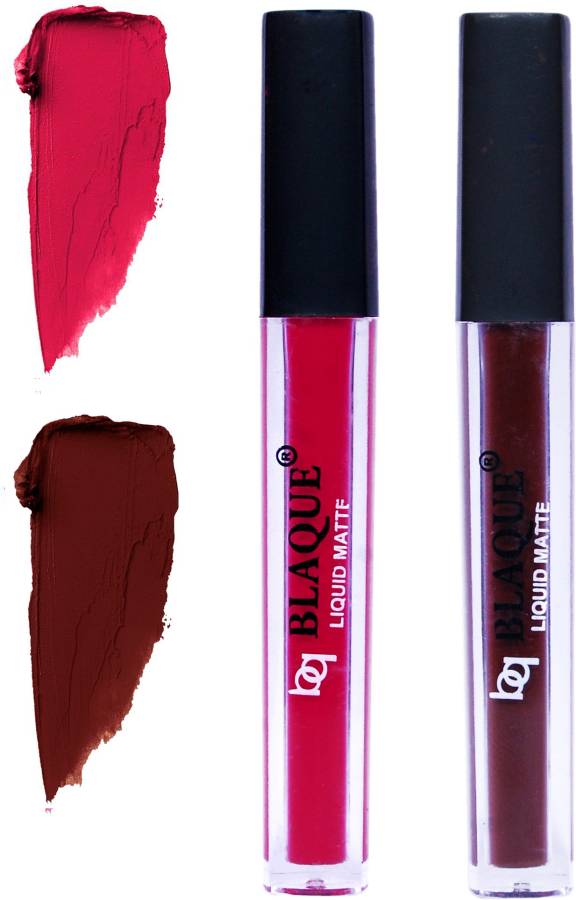 bq BLAQUE Matte Liquid Lip Gloss Combo of 2 Lipstick # 104-106 Price in India