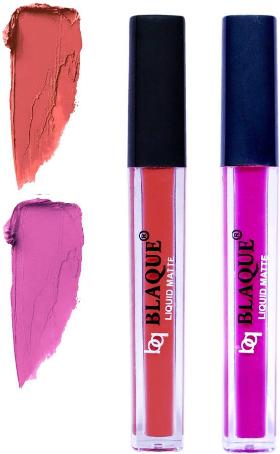 bq BLAQUE Matte Liquid Lip Gloss Combo of 2 Lipstick # 112-117 Price in India
