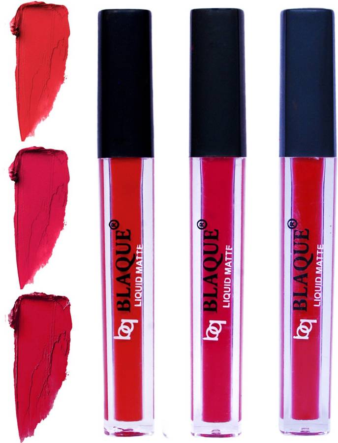 bq BLAQUE Matte Liquid Lip Gloss Combo of 3 Lipstick # 101-104-109 Price in India