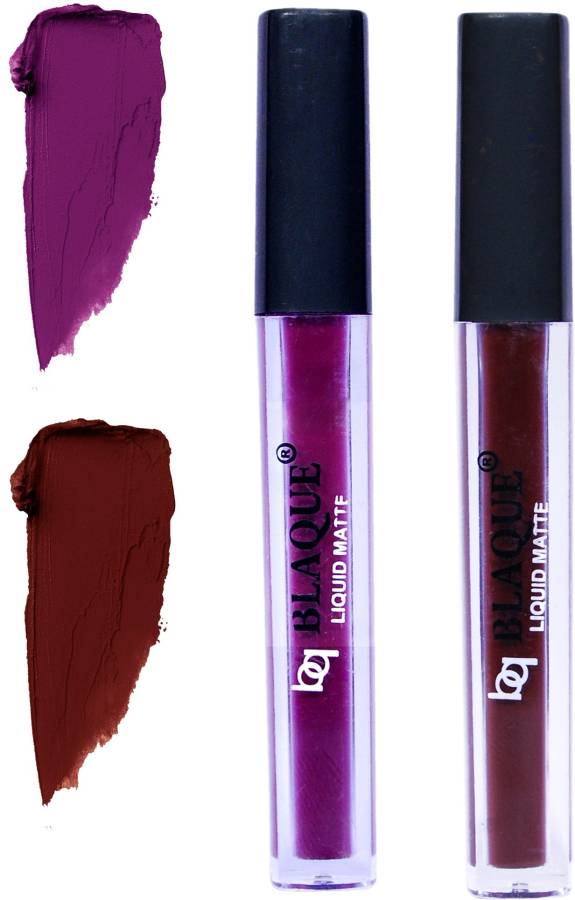 bq BLAQUE Matte Liquid Lip Gloss Combo of 2 Lipstick # 103-106 Price in India