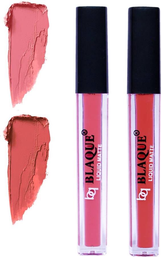 bq BLAQUE Matte Liquid Lip Gloss Combo of 2 Lipstick # 107-112 Price in India