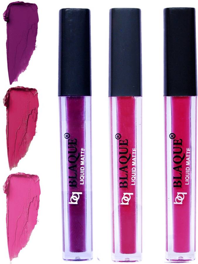 bq BLAQUE Matte Liquid Lip Gloss Combo of 3 Lipstick # 103-105-110 Price in India