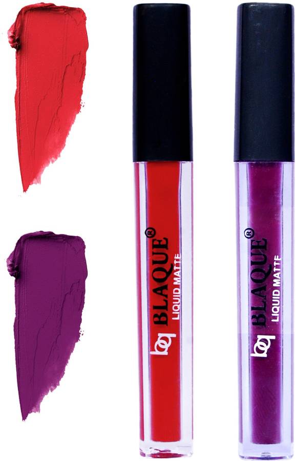 bq BLAQUE Matte Liquid Lip Gloss Combo of 2 Lipstick # 101-103 Price in India