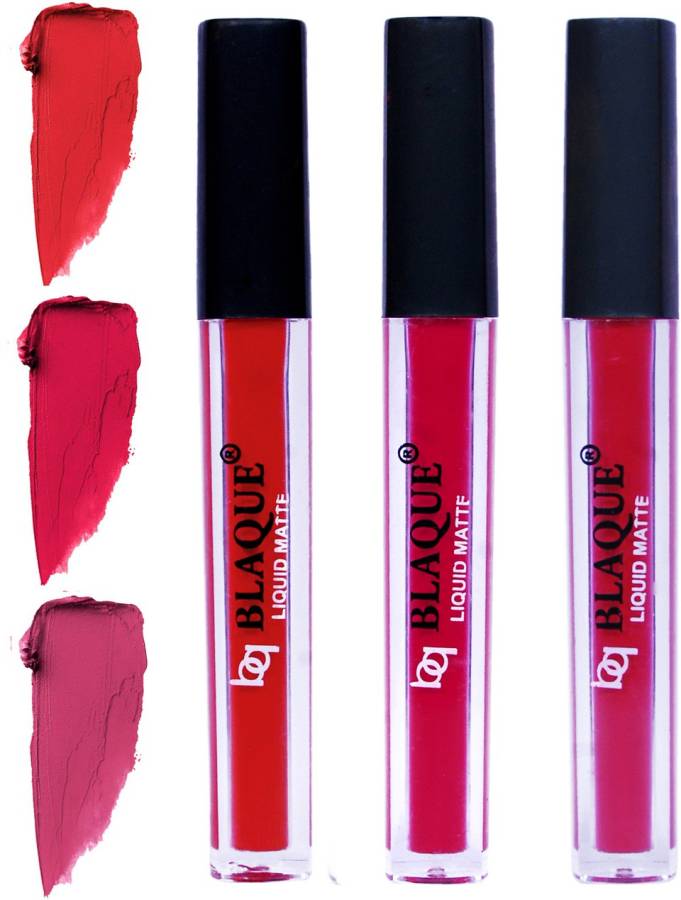 bq BLAQUE Matte Liquid Lip Gloss Combo of 3 Lipstick # 101-104-108 Price in India