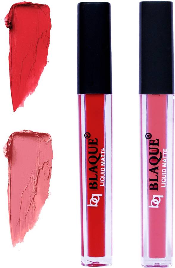bq BLAQUE Matte Liquid Lip Gloss Combo of 2 Lipstick # 101-107 Price in India