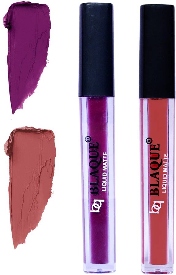 bq BLAQUE Matte Liquid Lip Gloss Combo of 2 Lipstick # 103-113 Price in India