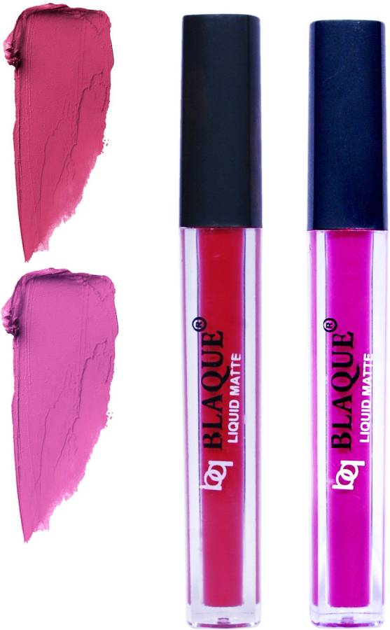 bq BLAQUE Matte Liquid Lip Gloss Combo of 2 Lipstick # 108-117 Price in India