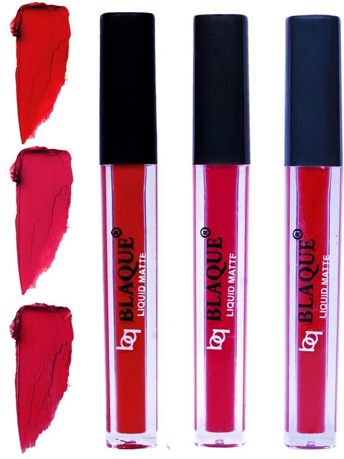 bq BLAQUE Matte Liquid Lip Gloss Combo of 3 Lipstick # 102-104-109 Price in India