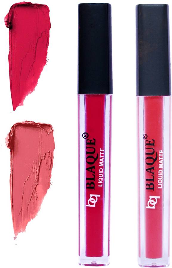 bq BLAQUE Matte Liquid Lip Gloss Combo of 2 # 104-111 Price in India