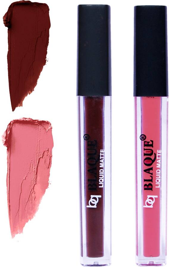 bq BLAQUE Matte Liquid Lip Gloss Combo of 2 Lipstick # 106-107 Price in India