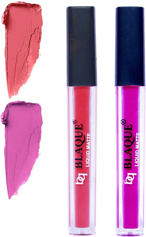 bq BLAQUE Matte Liquid Lip Gloss Combo of 2 Lipstick # 111-117 Price in India