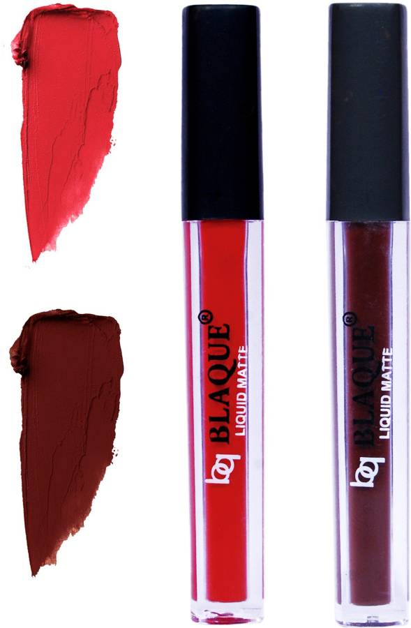 bq BLAQUE Matte Liquid Lip Gloss Combo of 2 Lipstick # 101-106 Price in India