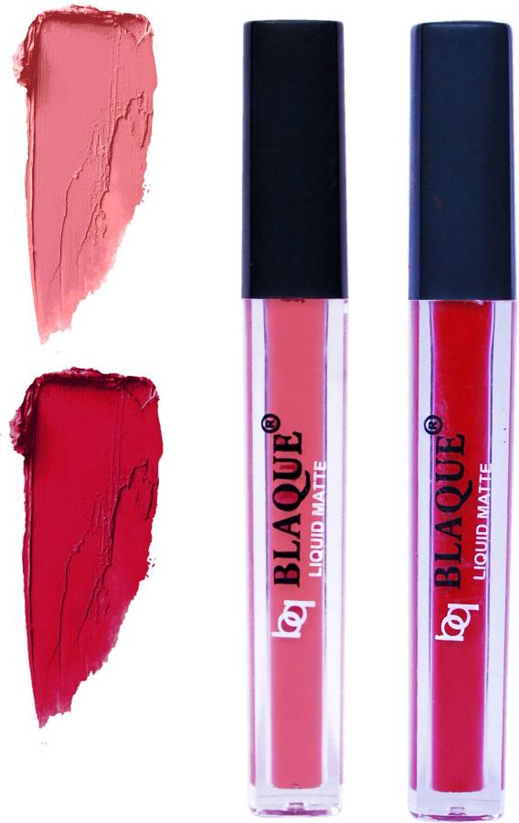 bq BLAQUE Matte Liquid Lip Gloss Combo of 2 Lipstick # 107-109 Price in India