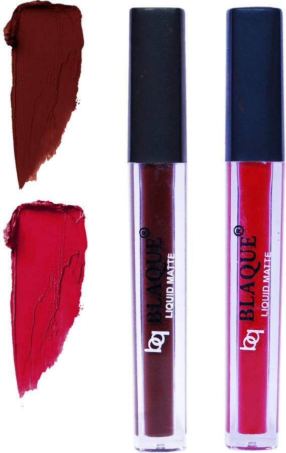 bq BLAQUE Matte Liquid Lip Gloss Combo of 2 Lipstick # 106-109 Price in India