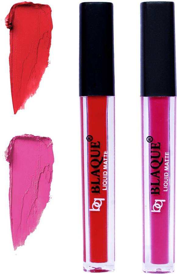 bq BLAQUE Matte Liquid Lip Gloss Combo of 2 Lipstick # 101-110 Price in India
