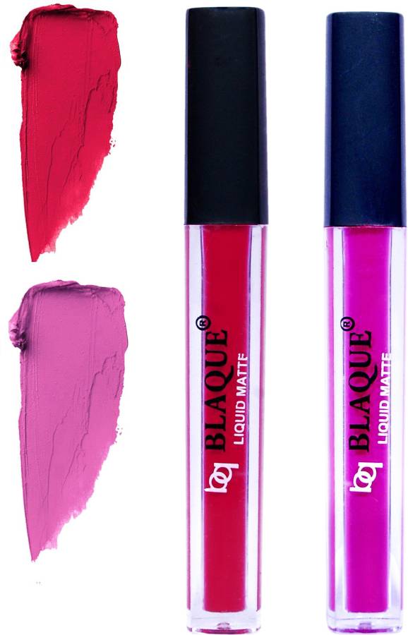 bq BLAQUE Matte Liquid Lip Gloss Combo of 2 Lipstick # 104-117 Price in India