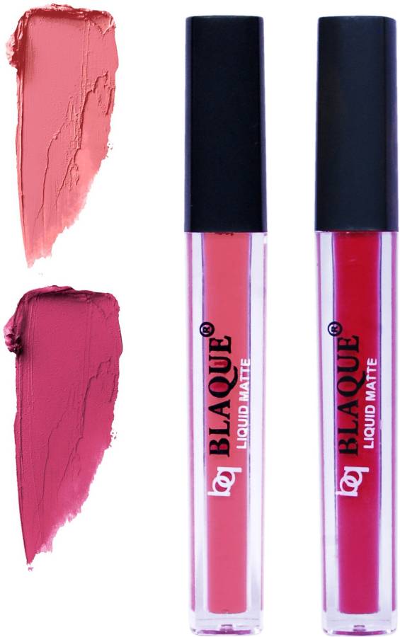 bq BLAQUE Matte Liquid Lip Gloss Combo of 2 Lipstick # 107-108 Price in India