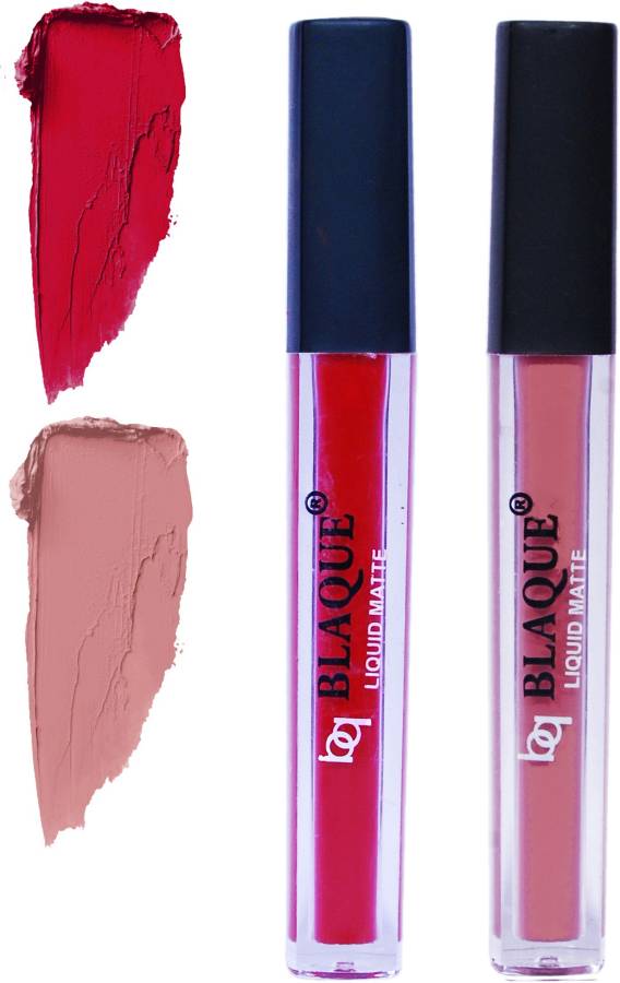 bq BLAQUE Matte Liquid Lip Gloss Combo of 2 Lipstick # 109-116 Price in India