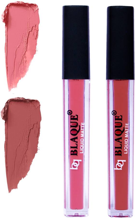 bq BLAQUE Matte Liquid Lip Gloss Combo of 2 Lipstick # 107-113 Price in India