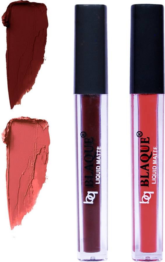 bq BLAQUE Matte Liquid Lip Gloss Combo of 2 Lipstick # 106-112 Price in India