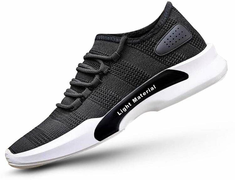 Mesh Running Shoes ,Cricket Shoes Running Shoes For Men (Black) Walking Shoes For Men