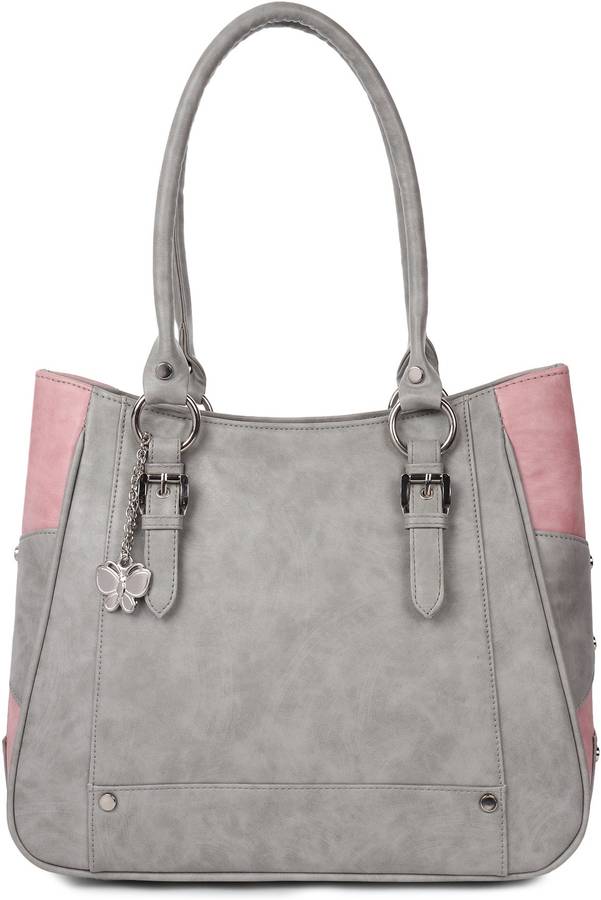Women Grey, Pink Satchel