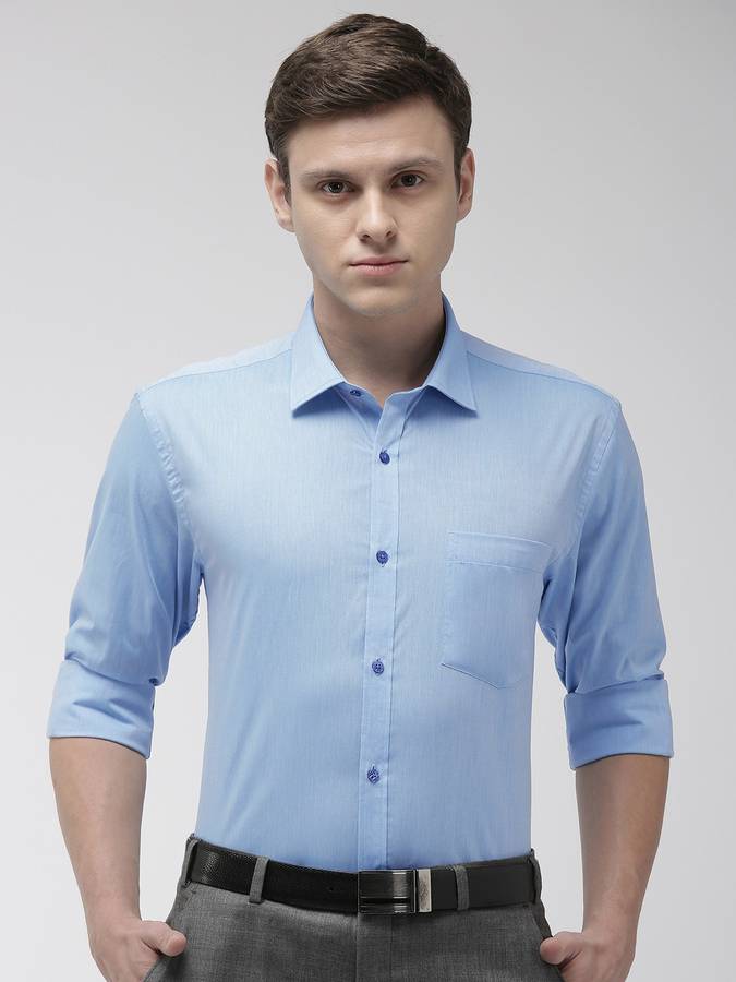 Men Self Design Formal Shirt