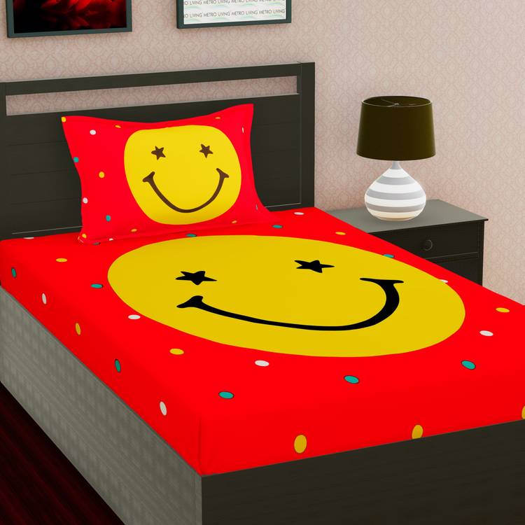 Metro Living 104 TC Cotton Single Cartoon Bedsheet