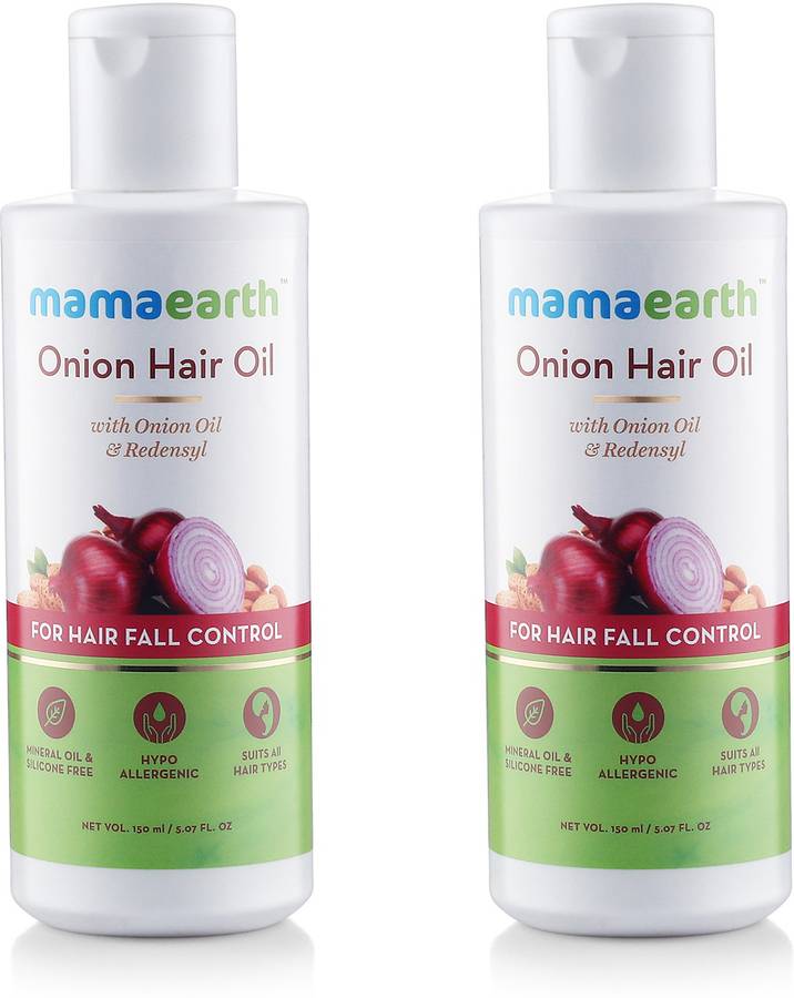 Mamaearth Onion Oil for Hair Regrowth & Hair Fall Control Pack of 2 Hair Oil Price in India