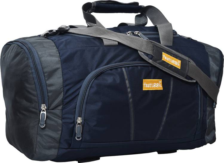 Fast look (Expandable) Unisex Lightweight 40 litres Travel Duffel Bag (Navy Blue) - FT20NB Travel Duffel Bag