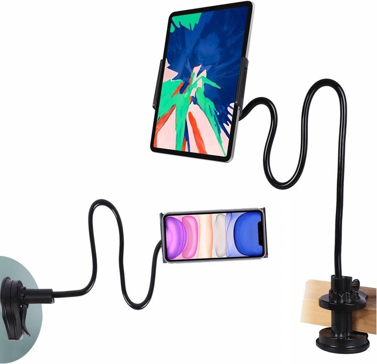 ROQ Lazy Universal Mobile Phone & Tablet Holder for Bed Table with 360° Rotation & Vacuum Gel. Mobile Holder