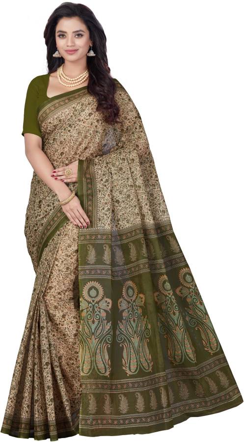 Printed Daily Wear Pure Cotton Saree Price in India