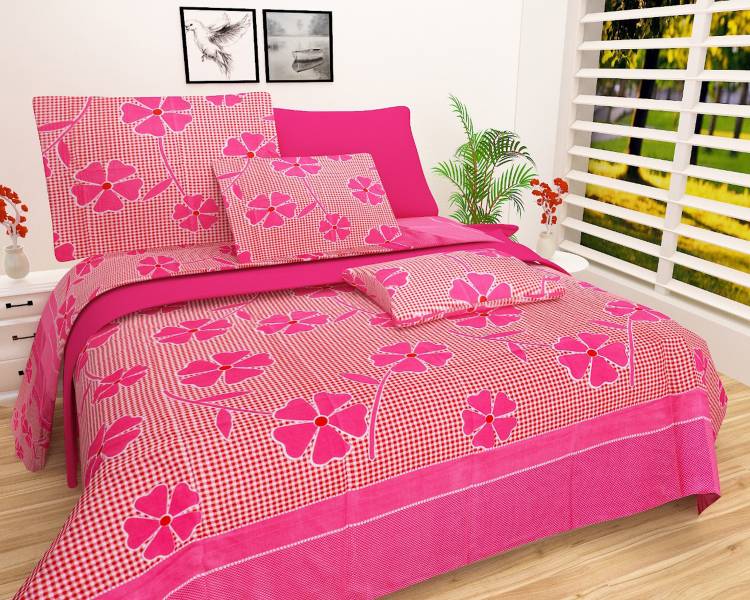 onterio fab 180 TC Microfiber Double Printed Bedsheet