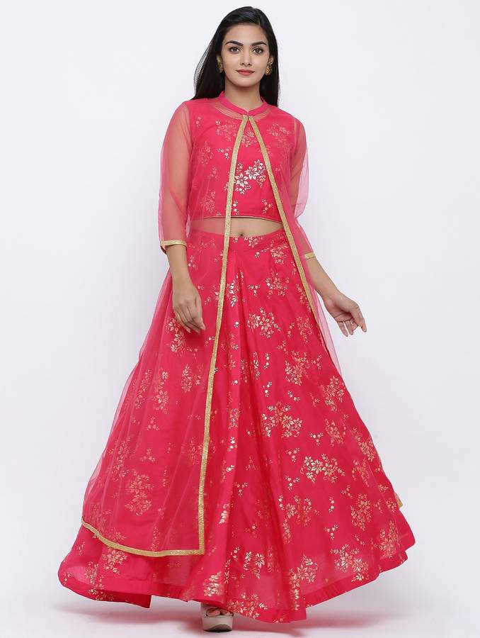 Embellished Stitched Lehenga & Crop Top