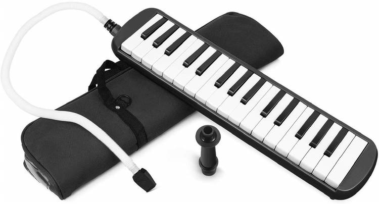 Bestie Toys 32 Key Piano Blow Piano Keyboard Harmonica Wind Instrument/w Portable Carrying Bag