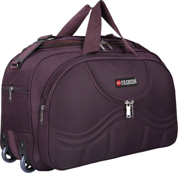 Polyester Lightweight 40 L Luggage Travel Duffel Bag with 2 Wheels purple Small Travel Bag Price in India