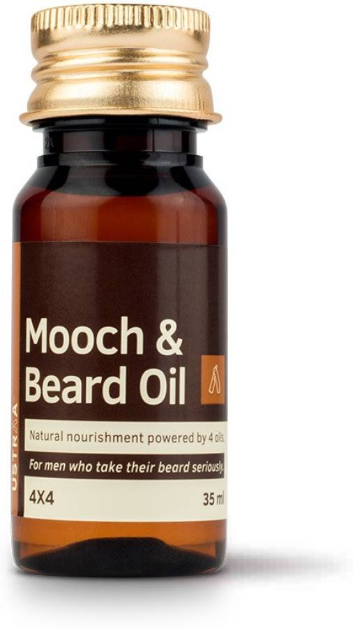 Ustraa Mooch & Beard Oil 4x4 (35 ml) Hair Oil