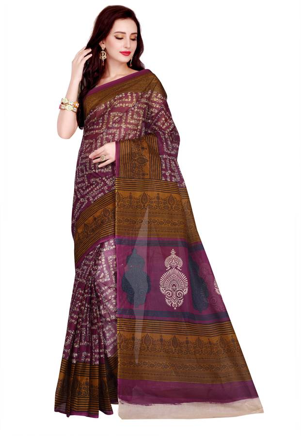 Printed Daily Wear Pure Cotton Saree