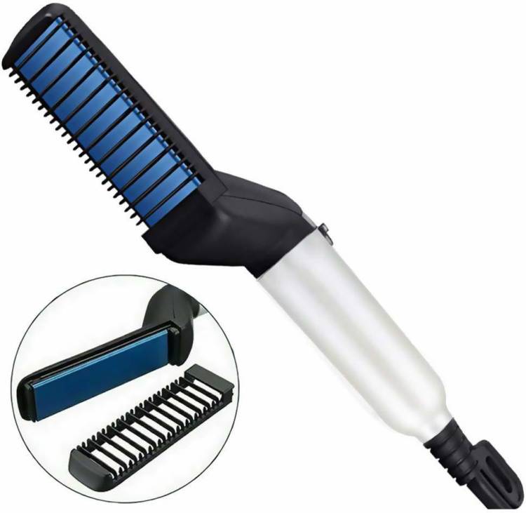 BRANDSHOPPY Quick Hair Styler for Men Electric Beard Straightener Massage Hair Comb Beard Care Comb Multifunctional Curly Hair Straightening Comb Curler beard straightener 001 Hair Straightener Price in India