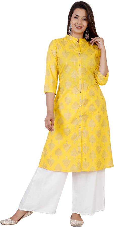 Women Printed Cotton Blend A-line Kurta